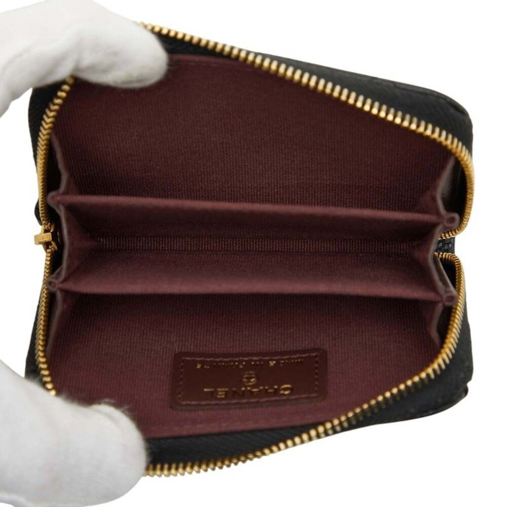 CHANEL Black Caviar Leather Logo Wallet - Picture 7 of 9